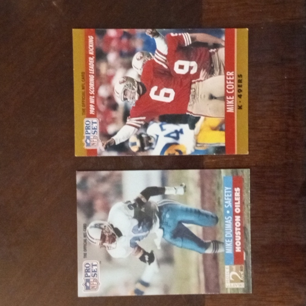 Football cards 1990